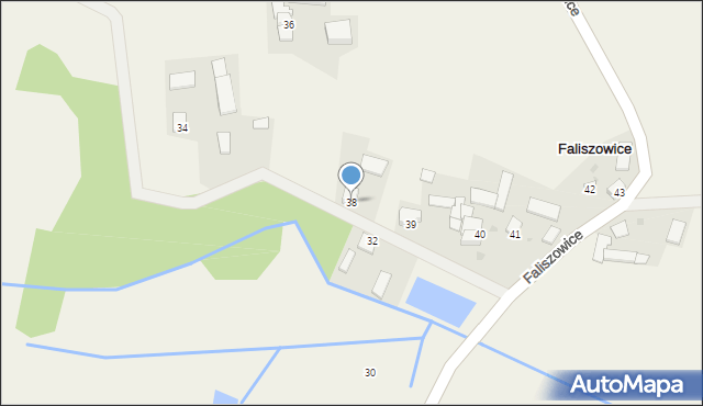 Faliszowice, Faliszowice, 38, mapa Faliszowice