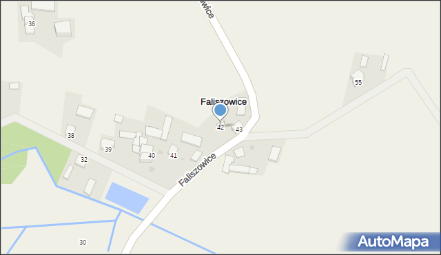Faliszowice, Faliszowice, 42, mapa Faliszowice
