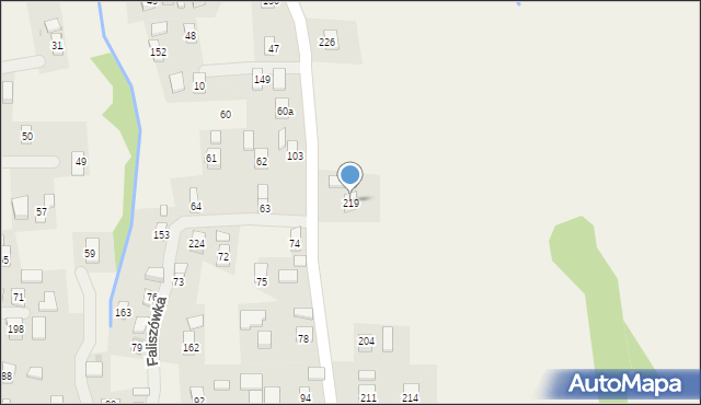 Faliszówka, Faliszówka, 219, mapa Faliszówka