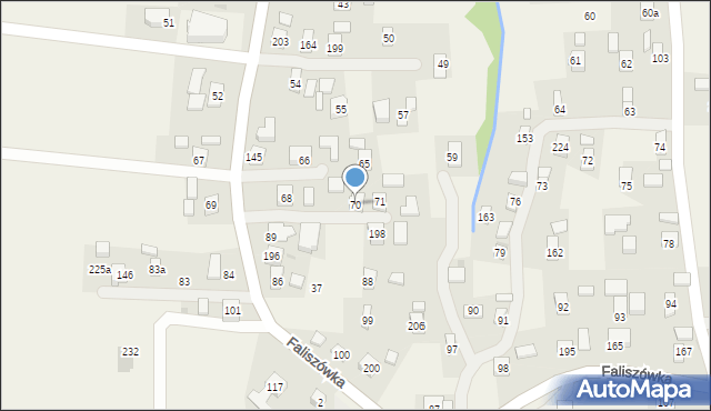 Faliszówka, Faliszówka, 70, mapa Faliszówka