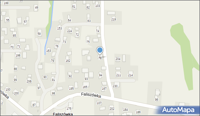 Faliszówka, Faliszówka, 78, mapa Faliszówka