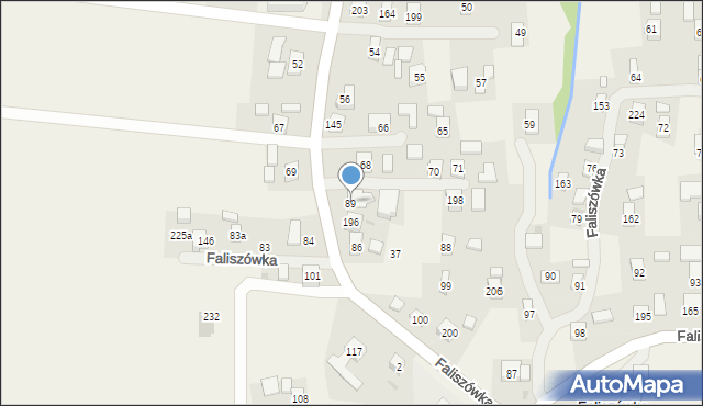 Faliszówka, Faliszówka, 89, mapa Faliszówka