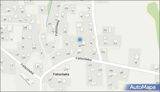Faliszówka, Faliszówka, 93, mapa Faliszówka