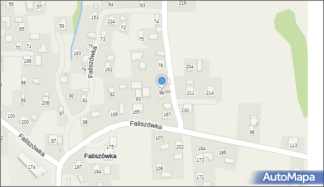 Faliszówka, Faliszówka, 94, mapa Faliszówka