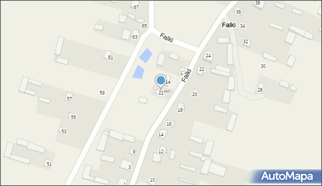 Falki, Falki, 11, mapa Falki