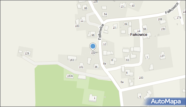 Fałkowice, Fałkowice, 122, mapa Fałkowice