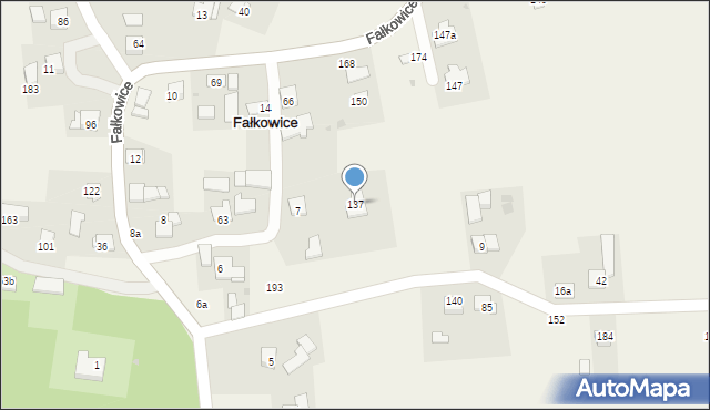 Fałkowice, Fałkowice, 137, mapa Fałkowice