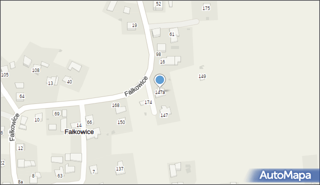 Fałkowice, Fałkowice, 147a, mapa Fałkowice