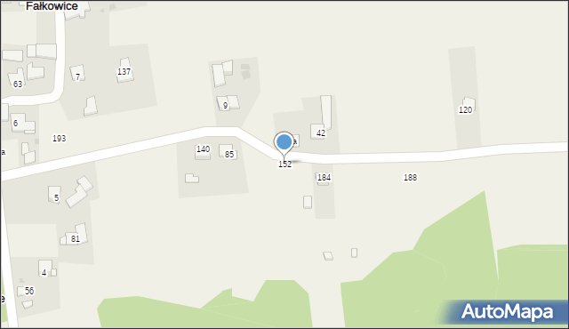 Fałkowice, Fałkowice, 152, mapa Fałkowice