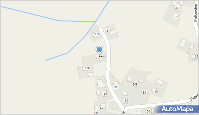 Fałkowice, Fałkowice, 157, mapa Fałkowice
