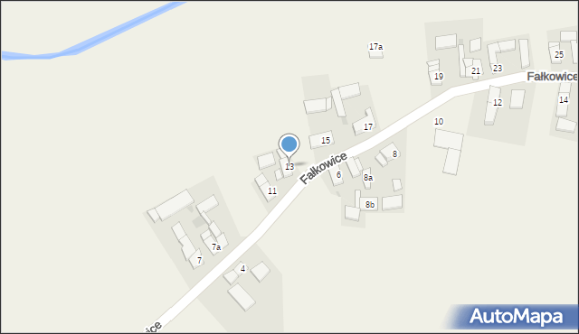 Fałkowice, Fałkowice, 13, mapa Fałkowice