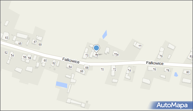 Fałkowice, Fałkowice, 75, mapa Fałkowice