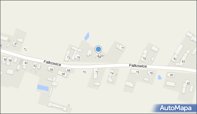 Fałkowice, Fałkowice, 75a, mapa Fałkowice