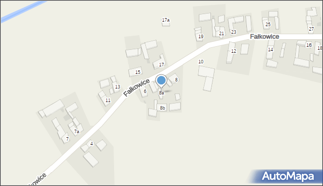 Fałkowice, Fałkowice, 8a, mapa Fałkowice