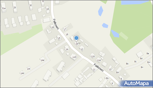 Fałkowo, Fałkowo, 13, mapa Fałkowo