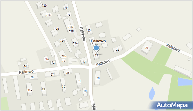 Fałkowo, Fałkowo, 23, mapa Fałkowo