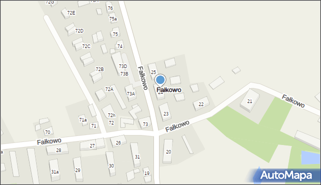 Fałkowo, Fałkowo, 24, mapa Fałkowo