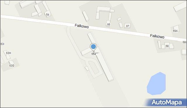 Fałkowo, Fałkowo, 66a, mapa Fałkowo