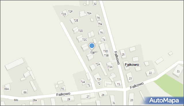 Fałkowo, Fałkowo, 72B, mapa Fałkowo