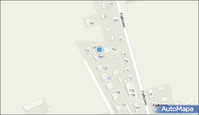 Fałkowo, Fałkowo, 72E, mapa Fałkowo