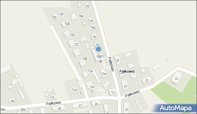 Fałkowo, Fałkowo, 73D, mapa Fałkowo