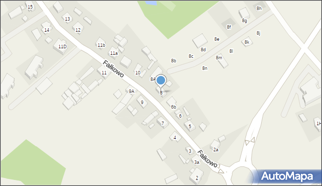 Fałkowo, Fałkowo, 8, mapa Fałkowo