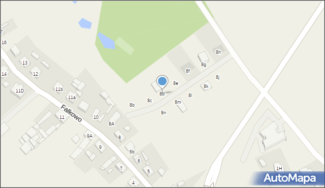 Fałkowo, Fałkowo, 8d, mapa Fałkowo