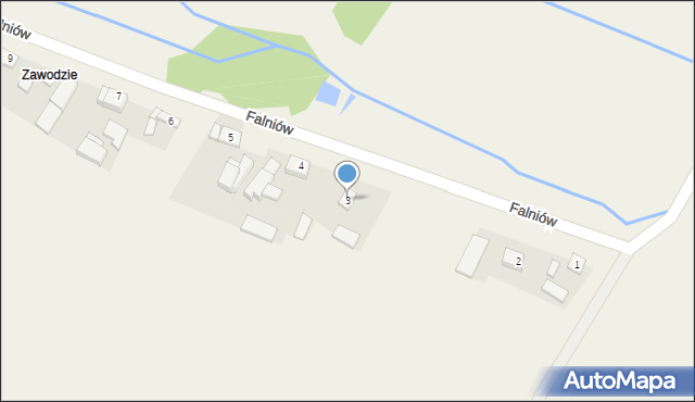 Falniów, Falniów, 3, mapa Falniów