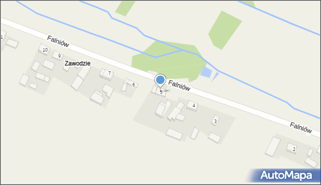 Falniów, Falniów, 5, mapa Falniów