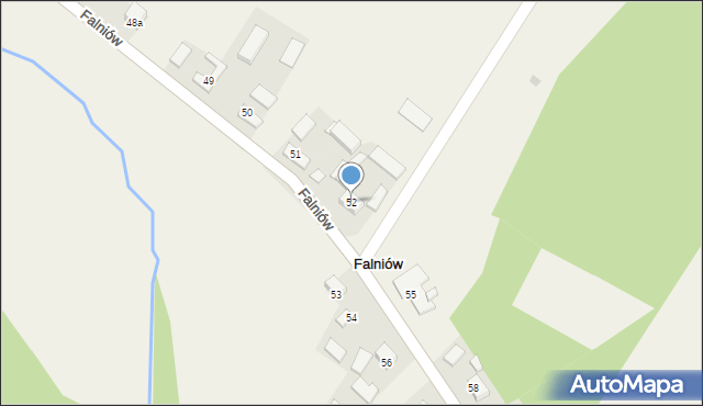 Falniów, Falniów, 52, mapa Falniów