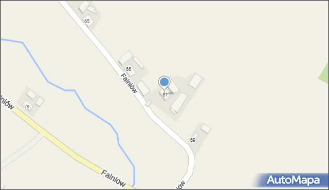Falniów, Falniów, 67, mapa Falniów