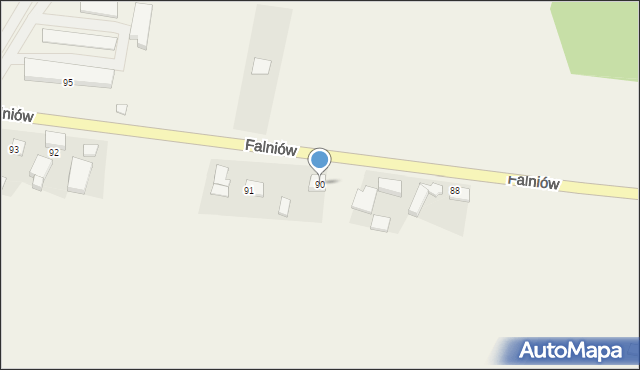 Falniów, Falniów, 90, mapa Falniów