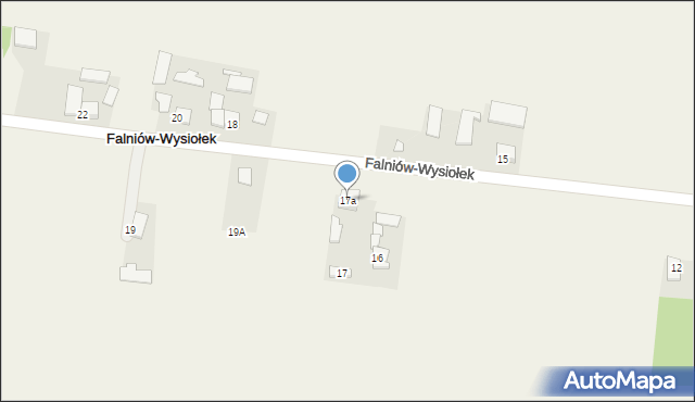 Falniów-Wysiołek, Falniów-Wysiołek, 17a, mapa Falniów-Wysiołek