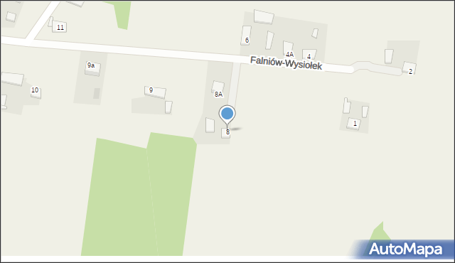 Falniów-Wysiołek, Falniów-Wysiołek, 8, mapa Falniów-Wysiołek