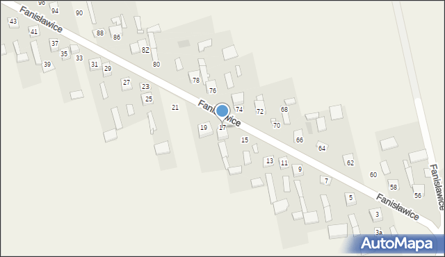Fanisławice, Fanisławice, 17, mapa Fanisławice