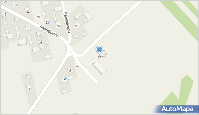 Fanisławice, Fanisławice, 24, mapa Fanisławice