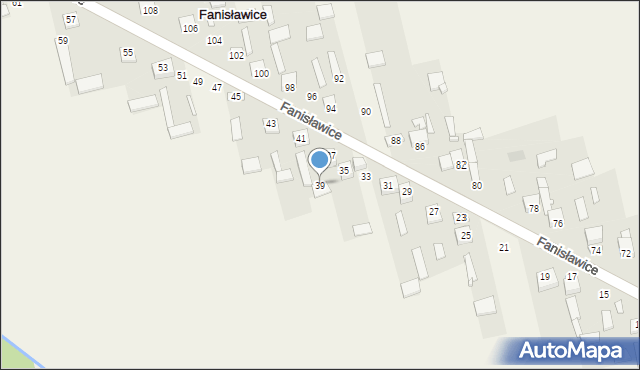 Fanisławice, Fanisławice, 39, mapa Fanisławice