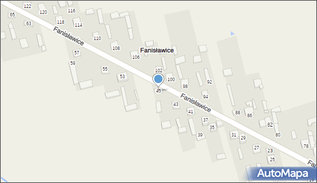 Fanisławice, Fanisławice, 45, mapa Fanisławice