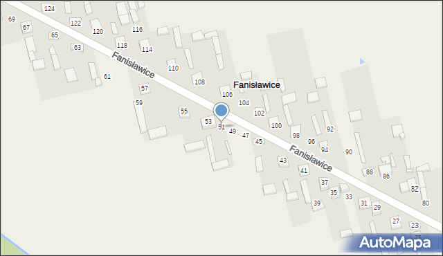 Fanisławice, Fanisławice, 51, mapa Fanisławice