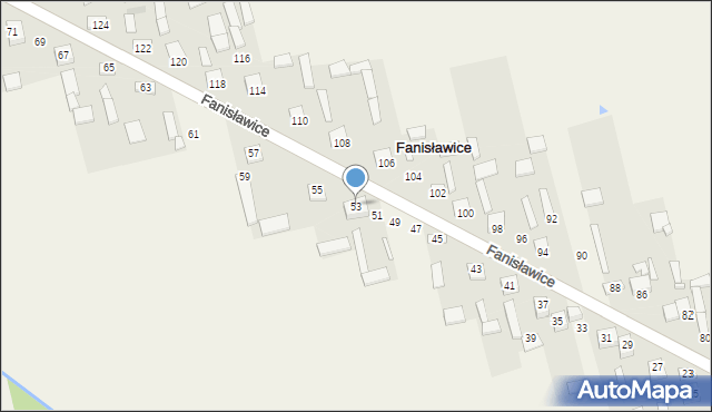 Fanisławice, Fanisławice, 53, mapa Fanisławice