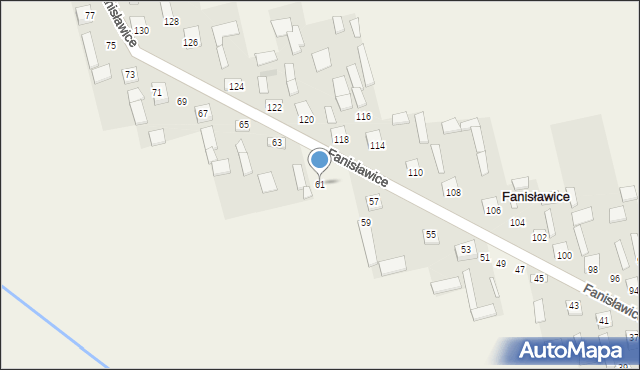 Fanisławice, Fanisławice, 61, mapa Fanisławice