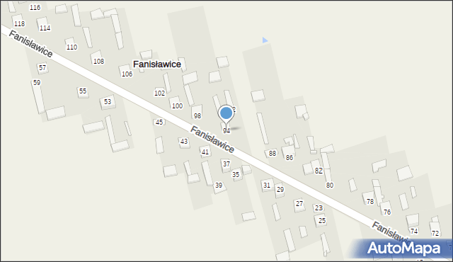 Fanisławice, Fanisławice, 94, mapa Fanisławice