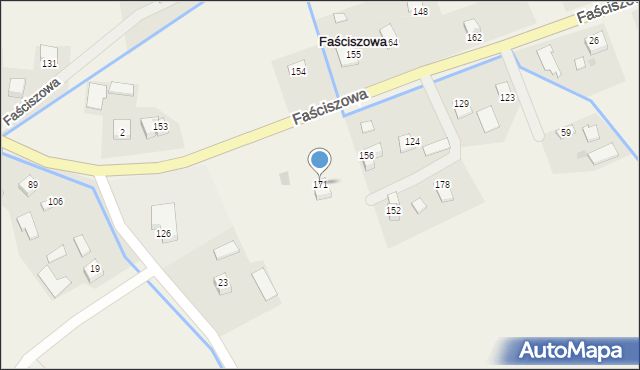 Faściszowa, Faściszowa, 171, mapa Faściszowa