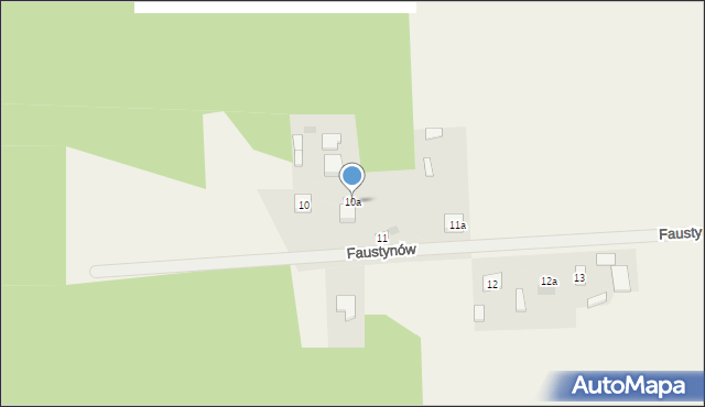 Faustynów, Faustynów, 10a, mapa Faustynów