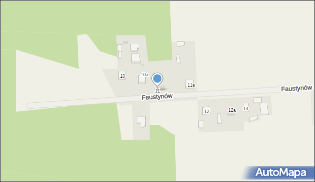 Faustynów, Faustynów, 11, mapa Faustynów