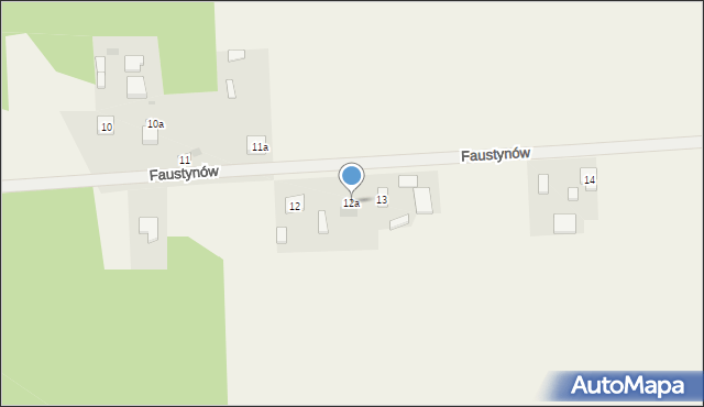Faustynów, Faustynów, 12a, mapa Faustynów
