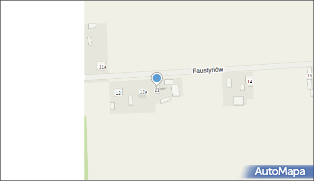 Faustynów, Faustynów, 13, mapa Faustynów