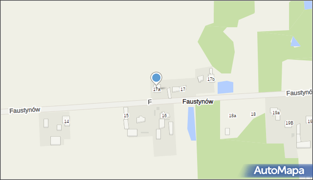 Faustynów, Faustynów, 17a, mapa Faustynów
