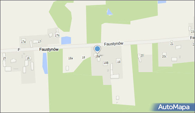 Faustynów, Faustynów, 19a, mapa Faustynów