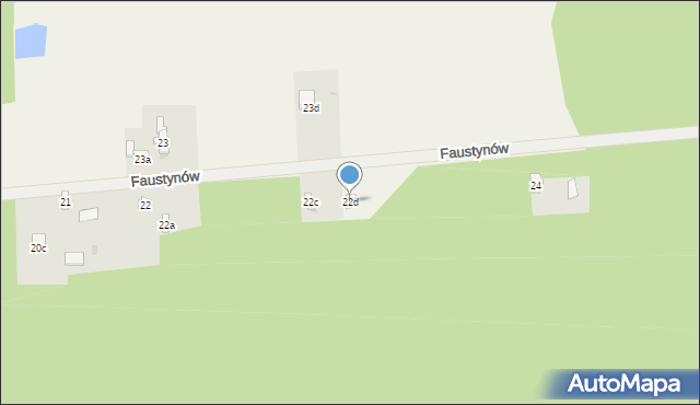 Faustynów, Faustynów, 22d, mapa Faustynów